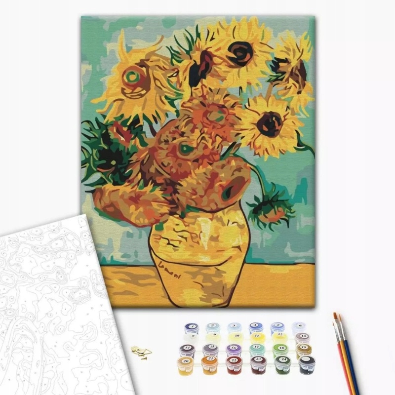 Malowanie po numerach BRUSHME – Słoneczniki Van Gogh 40x50 cm