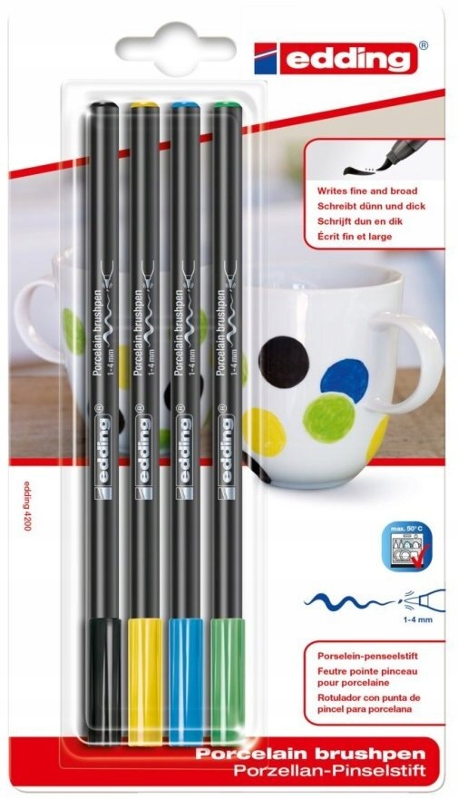 Edding Pisak do porcelany e-4200 – Idealny do dekoracji porcelany i ceramiki