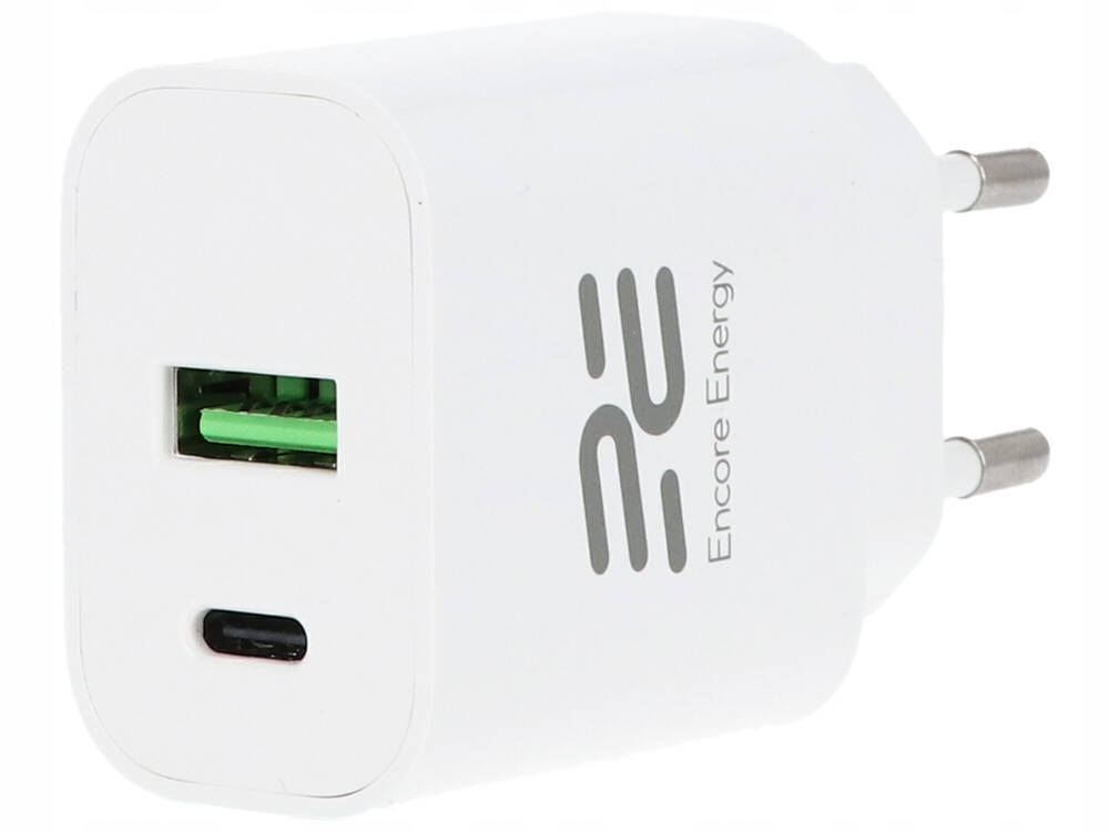 Ładowarka sieciowa Encore Energy Quick Charge USB-A USB-C 20W MD-2083R – Szybkie ładowanie dla Twoich urządzeń