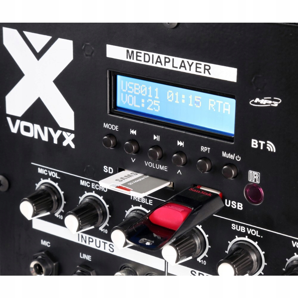 Specjalne cechy zestawu nagłośnieniowego Vonyx VX1000BT