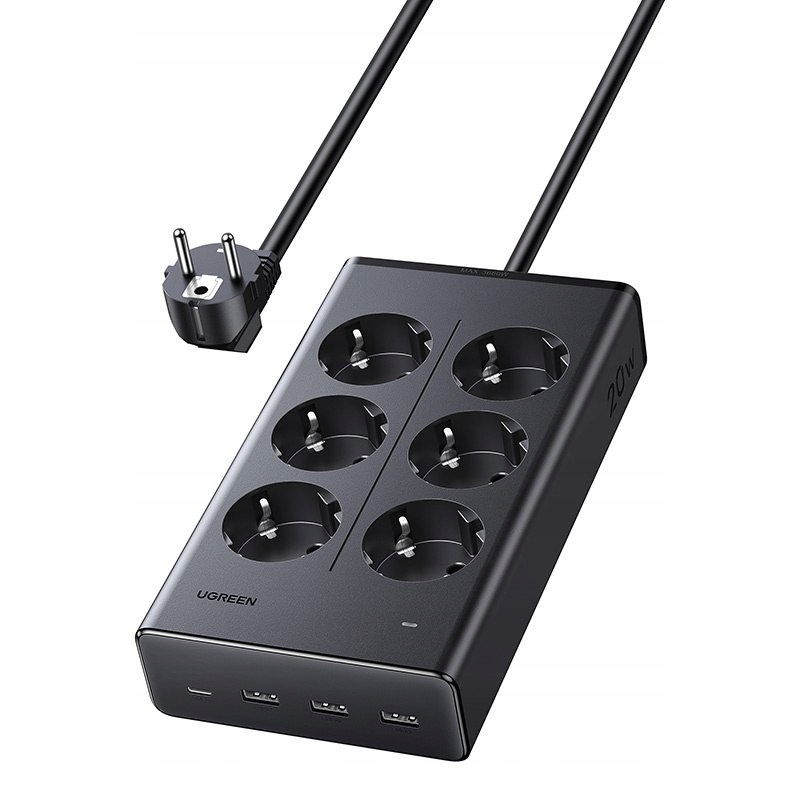 Wydajność zasilania z 6 gniazdami AC