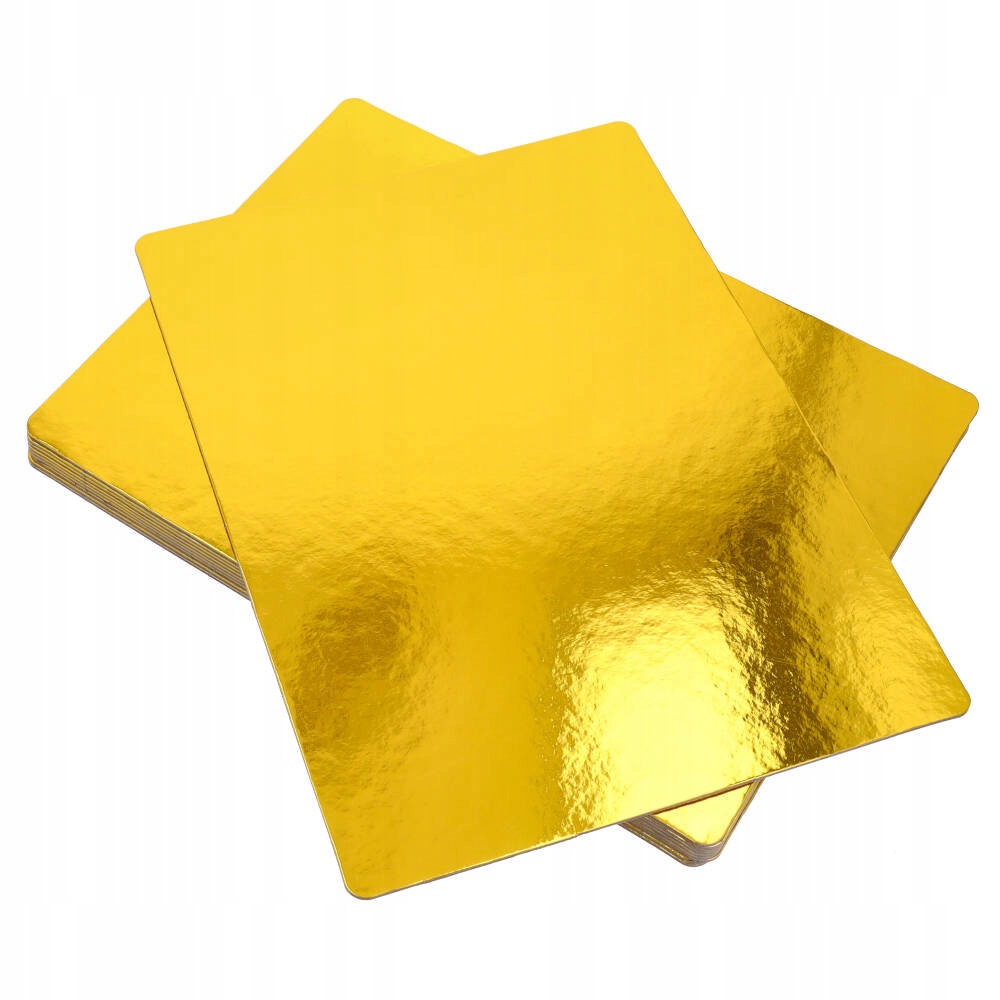 Ozdobne podkłady w metalicznym złotym kolorze – Luksusowy wygląd dla Twoich wypieków