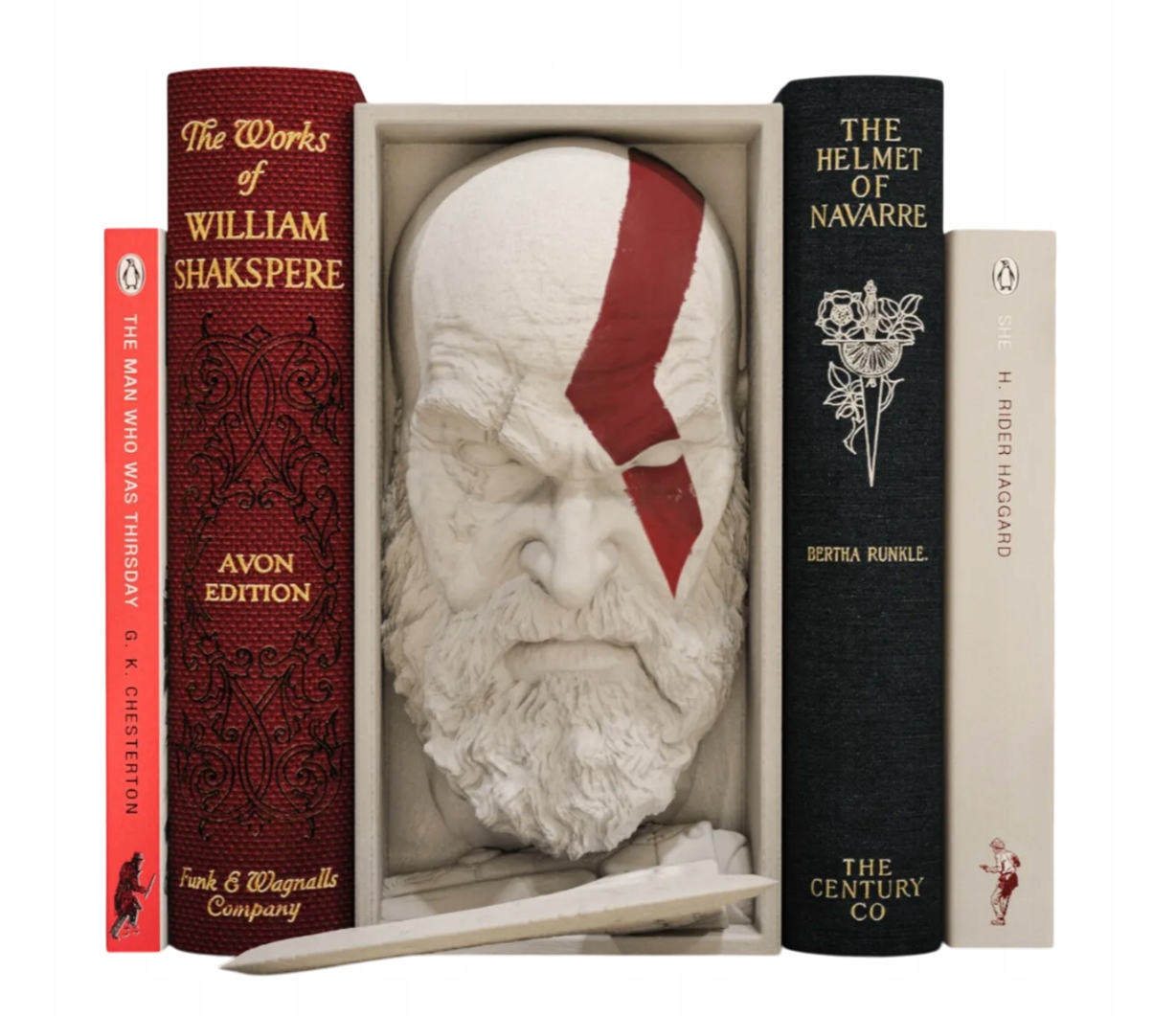 Kratos Book Nook Stojak na Książki 21cm – Epicka dekoracja dla miłośników gier