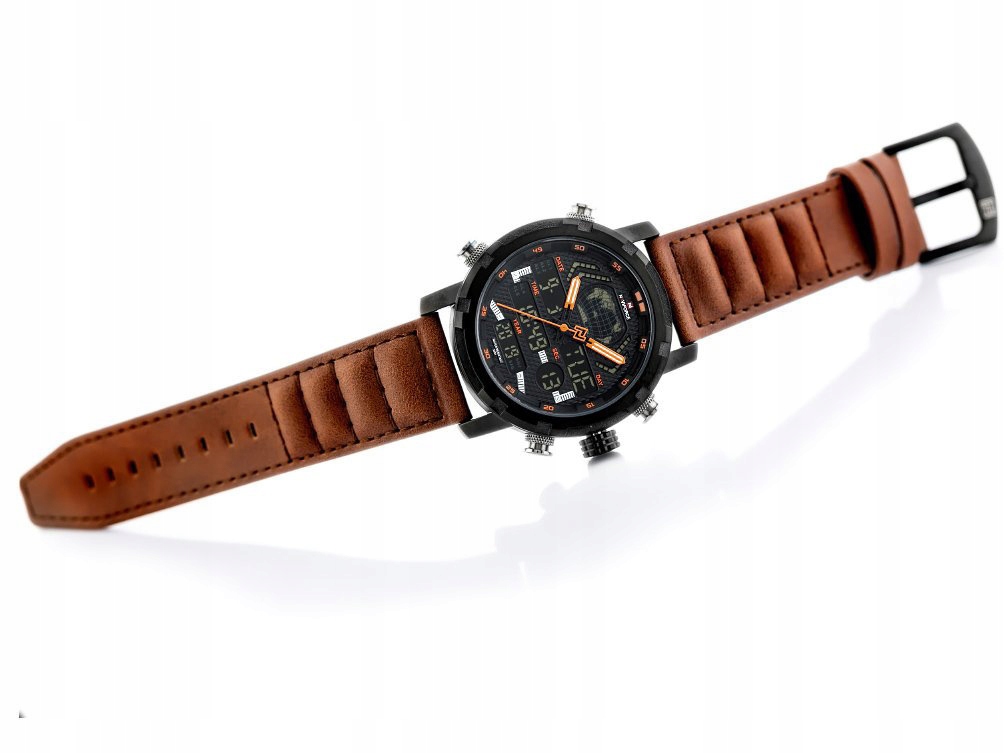 Stylowy design – Czarna tarcza z pomarańczowymi akcentami