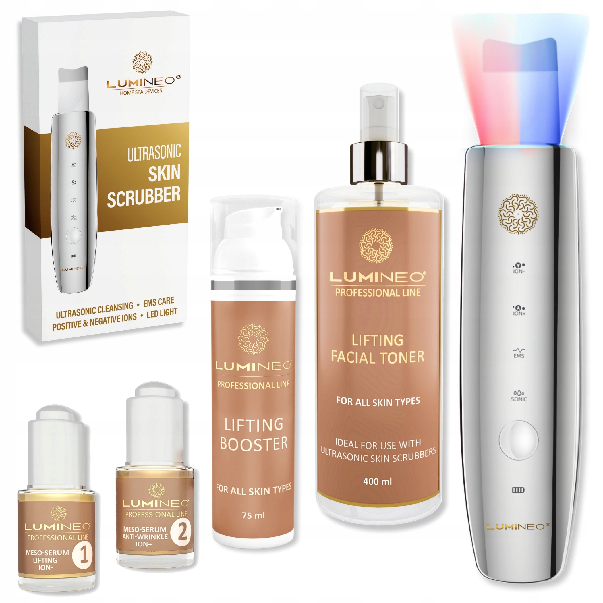 LUMINEO Professional Line Peeling kawitacyjny LED 5w1 – Innowacyjne rozwiązanie dla Twojej skóry