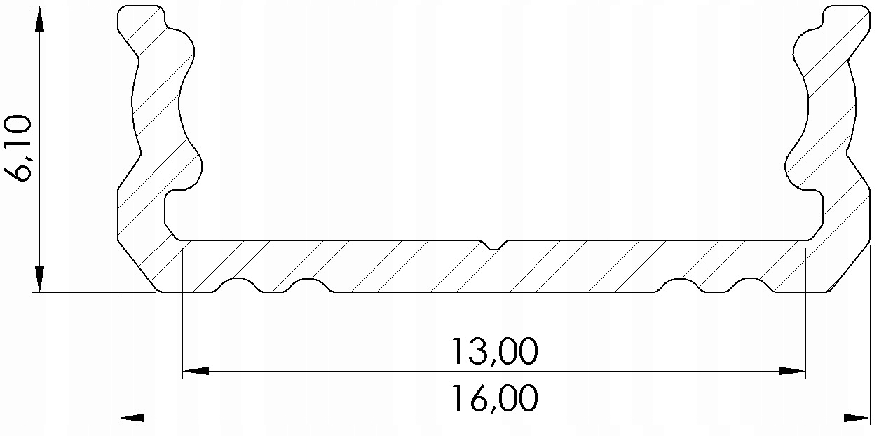 Wysokiej jakości profil aluminiowy anodowany