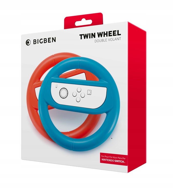 BigBen BIG BEN SWITCH Kierownice uchwyty do Joy-con (czerwony/niebieski) – Udoskonal swoją rozgrywkę