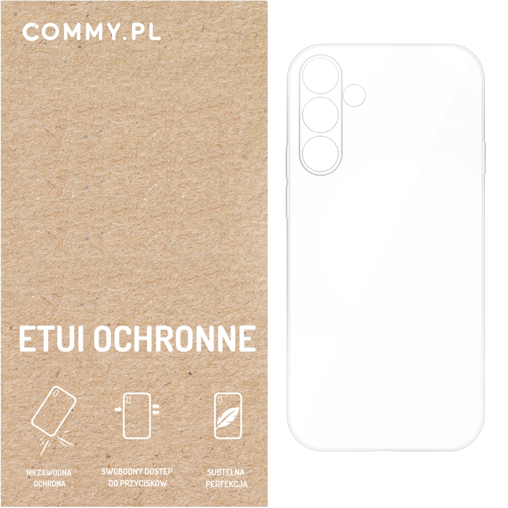 Przezroczyste etui COMMY Slim 2 mm – Styl i ochrona dla Samsung A15 4G/5G