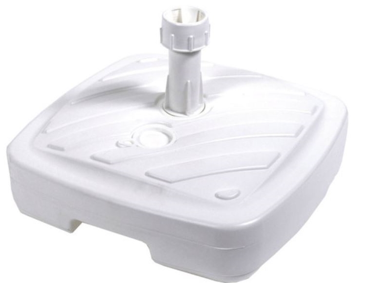 Stojak pod parasol ogrodowy biały 40x40x10 cm – Idealne rozwiązanie do Twojego ogrodu