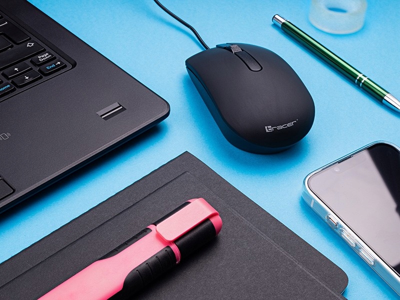 Mysz TRACER OFFI Black USB – Idealna do biura i domu