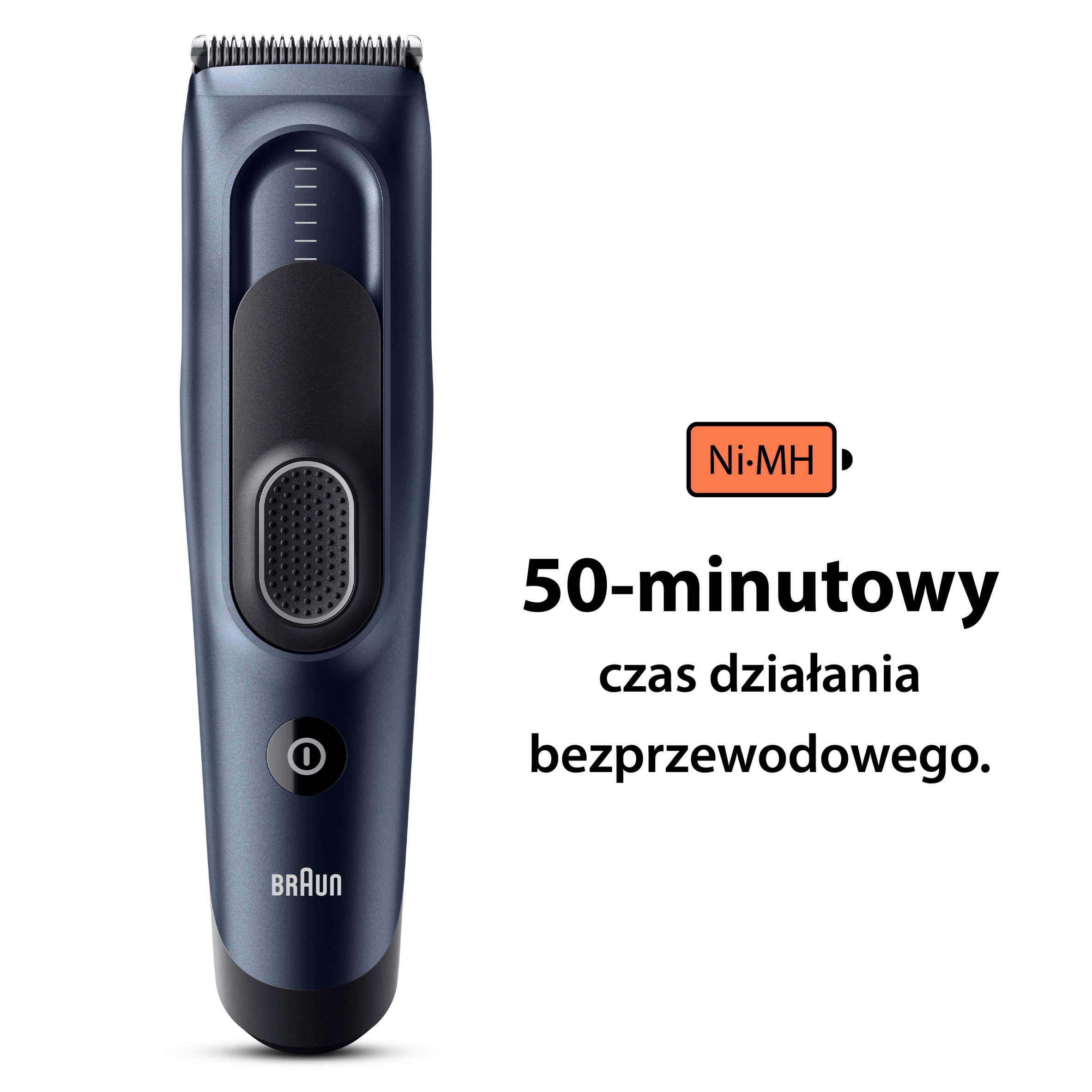 Bezprzewodowa praca z czasem działania 50 minut
