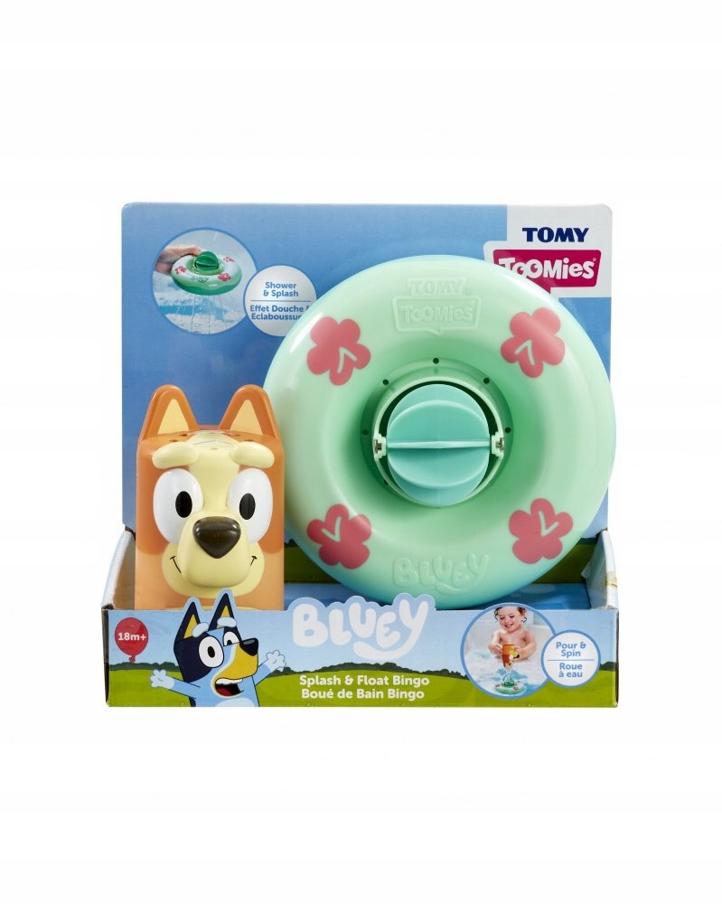 TOMY Bluey zabawka z Bingo do kąpieli E73623 – Radość zabawy w wodzie
