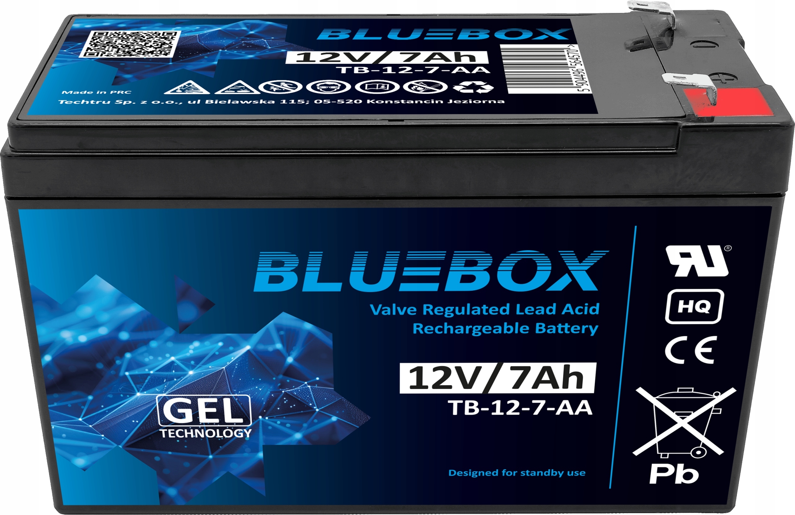 Kluczowe cechy akumulatora Bluebox TB-12-7-AA