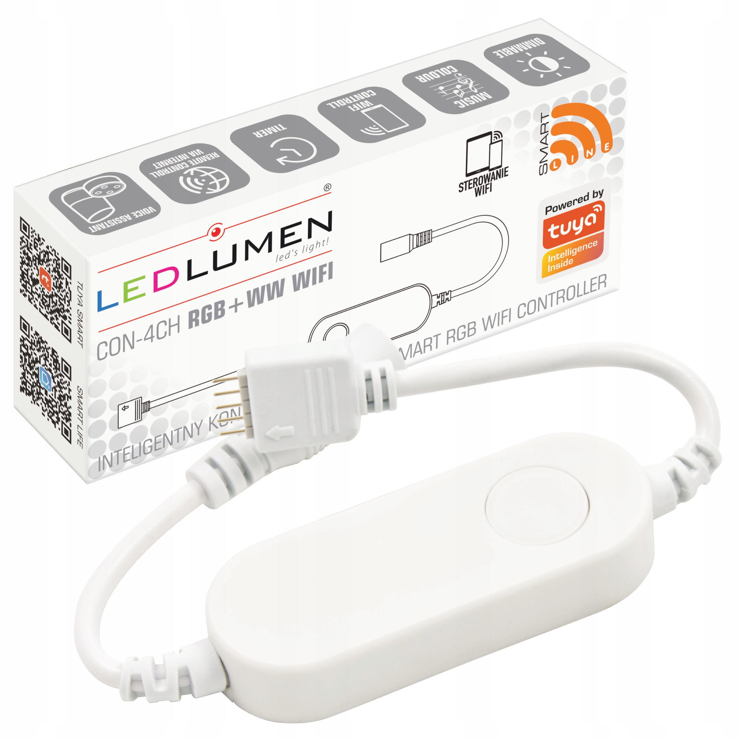 Sterownik RGB+WW WiFi TUYA CON-4CH – Inteligentne oświetlenie w Twoim domu