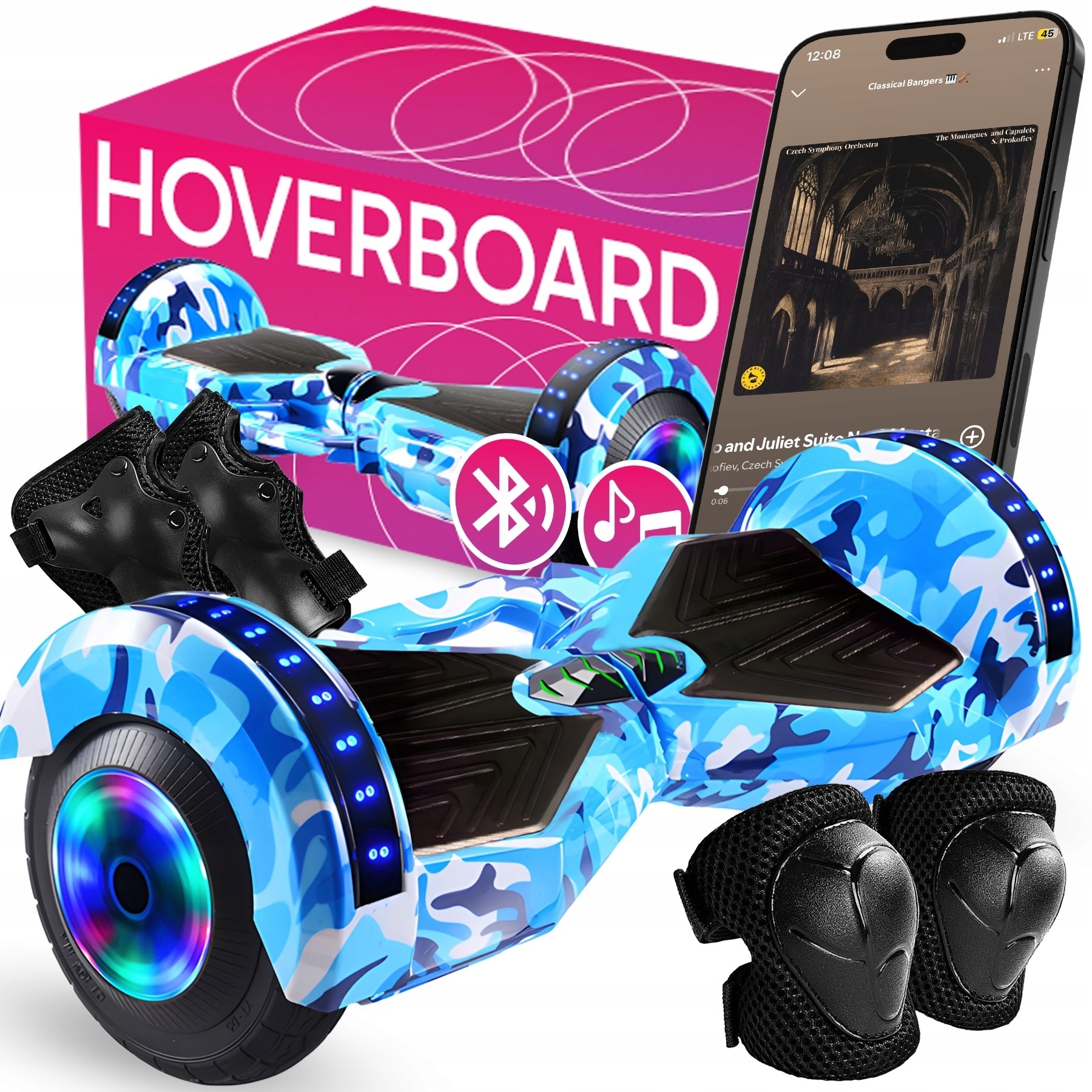 HOVERBOARD DESKOROLKA ELEKTRYCZNA LED GŁOŚNIK BT 8 CALI – Nowy wymiar mobilności