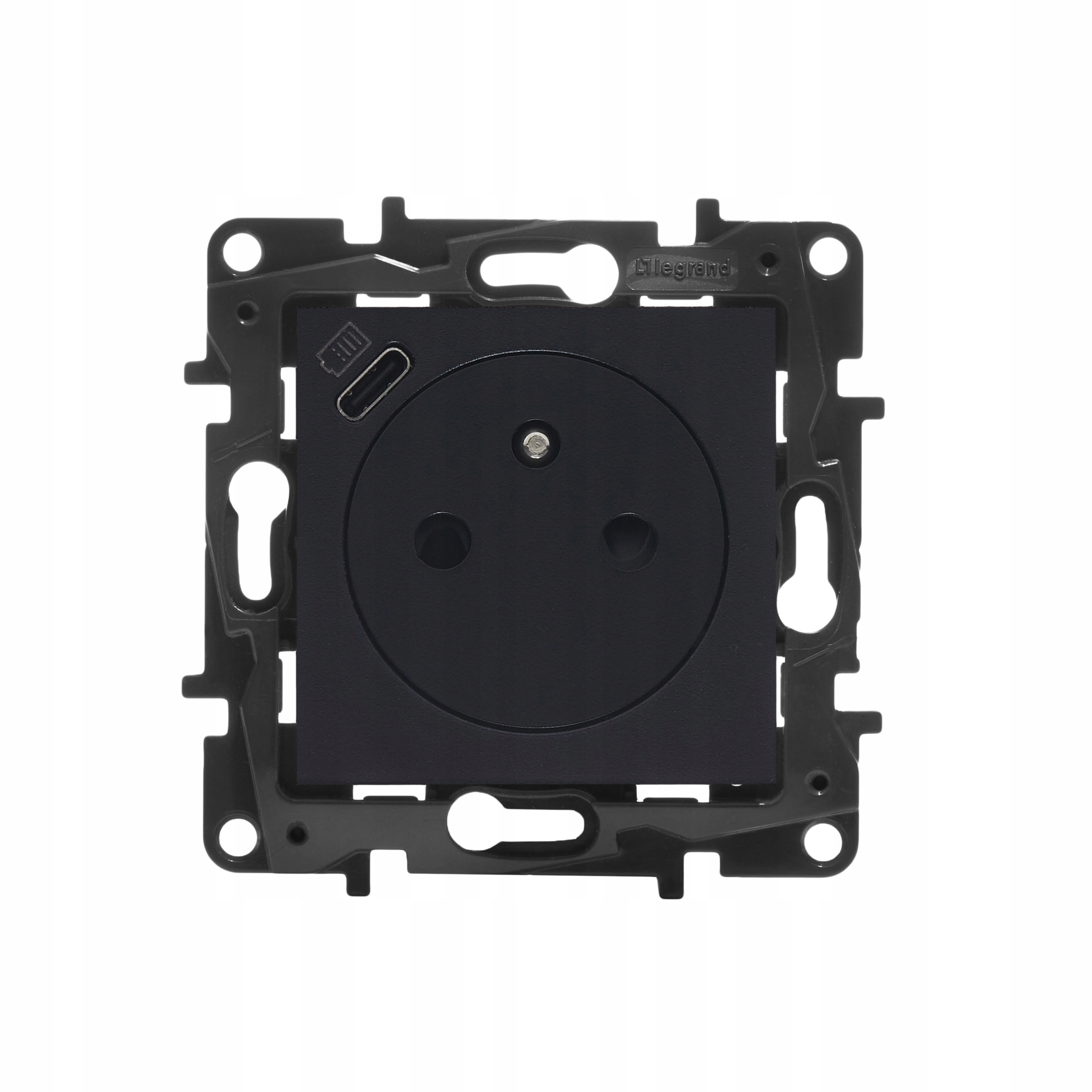 Niloe Step - Gniazdo zasilające 2P+Z z USB typu C - Czarne Legrand 863538