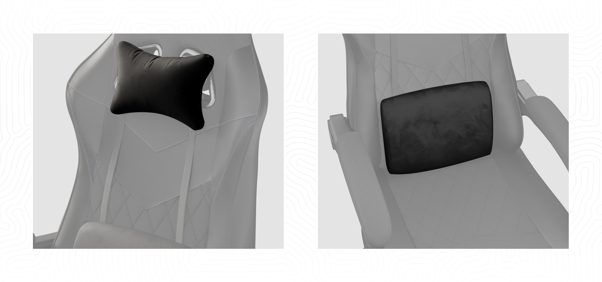 Czarny fotel gamingowy z wyjmowanymi poduszkami pod plecy i szyję dla większego komfortu