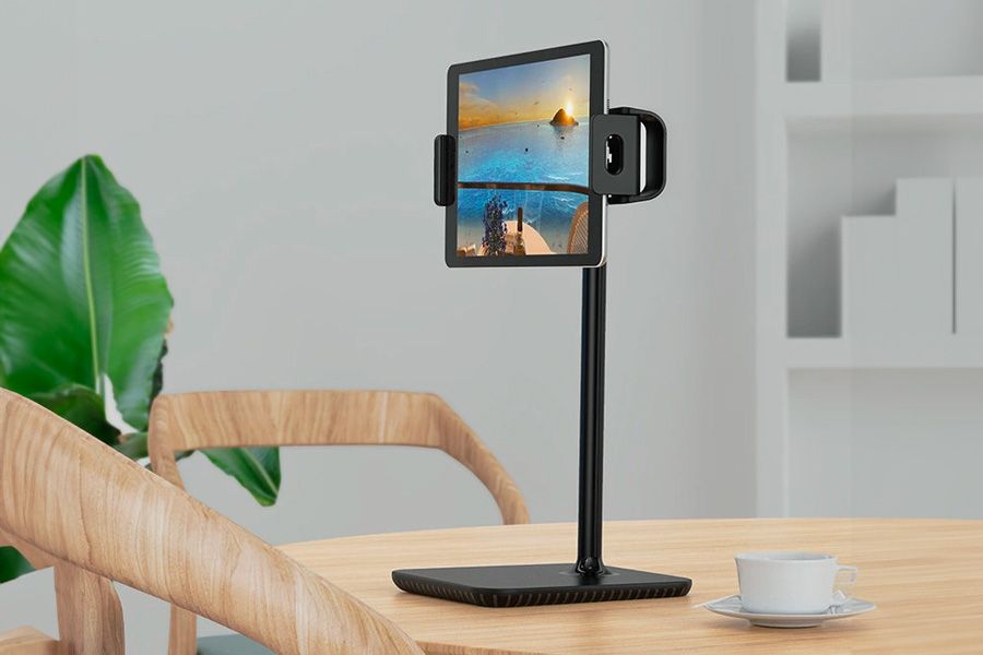 Teleskopowy uchwyt do telefonu i tabletu – czarny (E4)