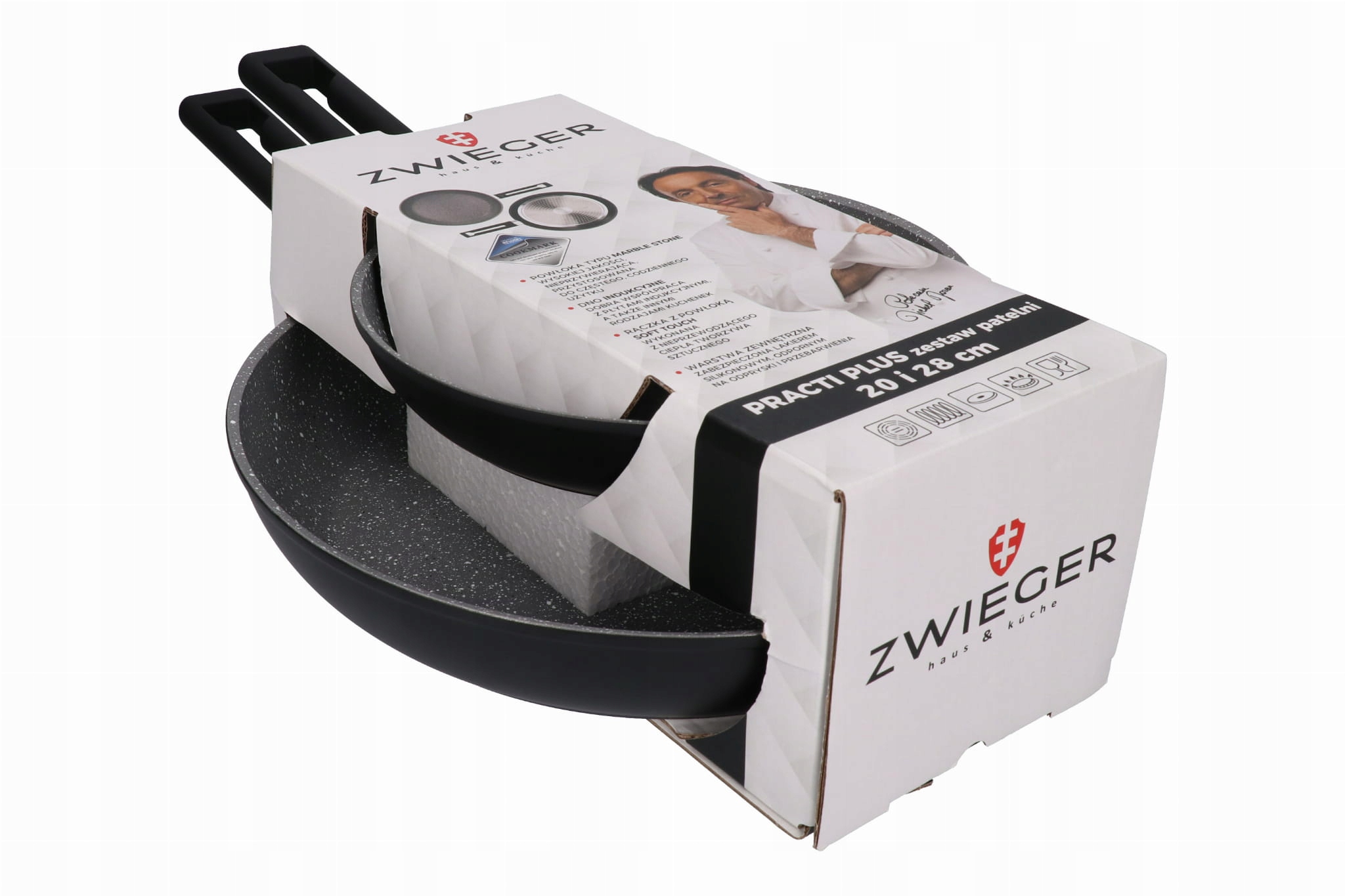 ZWIEGER PRACTI PLUS – Zestaw patelni 20 cm + 28 cm do doskonałego gotowania
