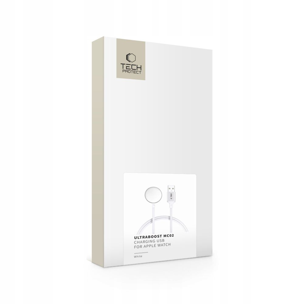 TECH-PROTECT MC02 ULTRABOOST MAGNETIC CHARGER CABLE 100CM APPLE WATCH WHITE – Idealne rozwiązanie do ładowania