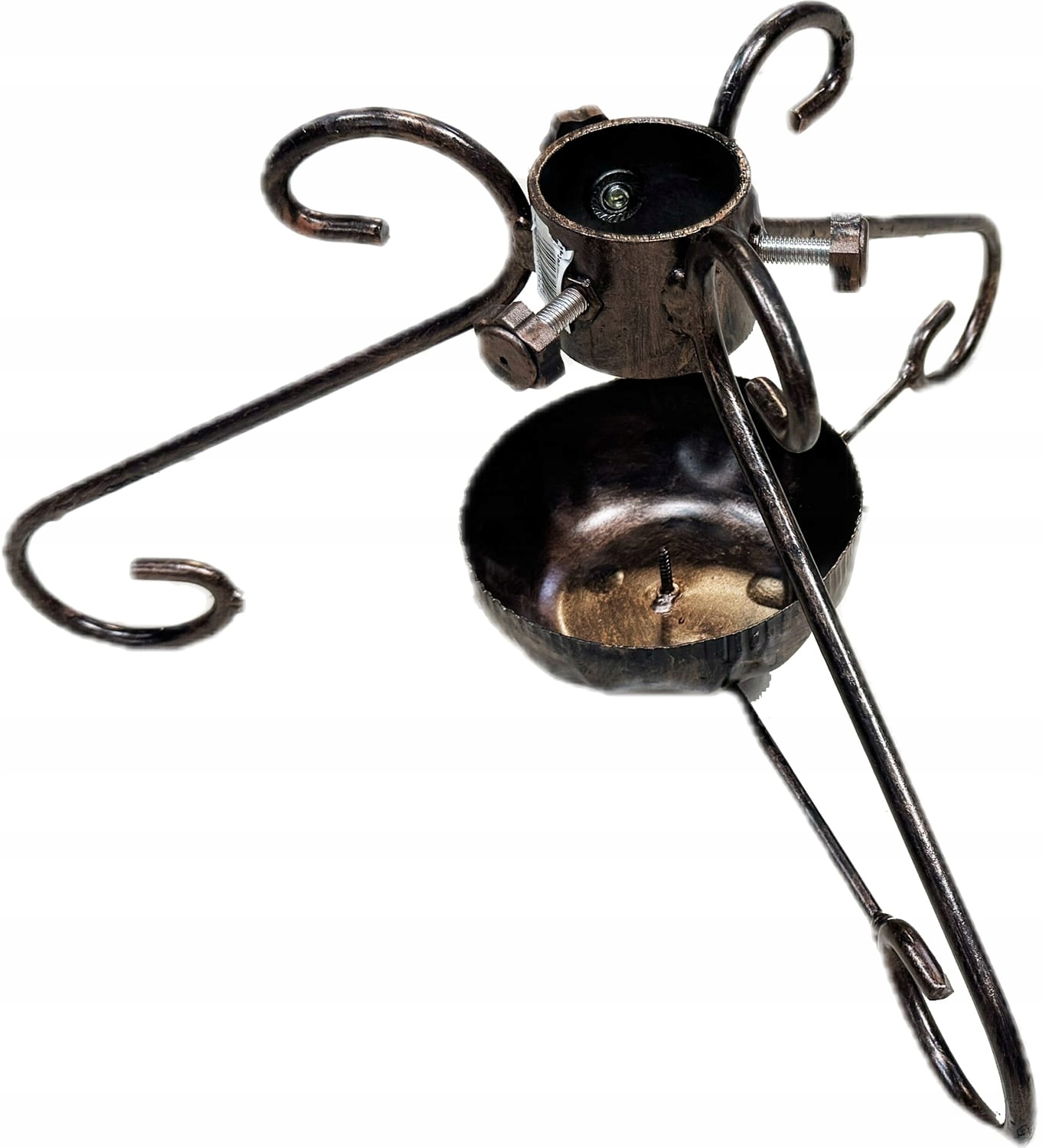 Solidna konstrukcja metalowa z mocowaniem pnia