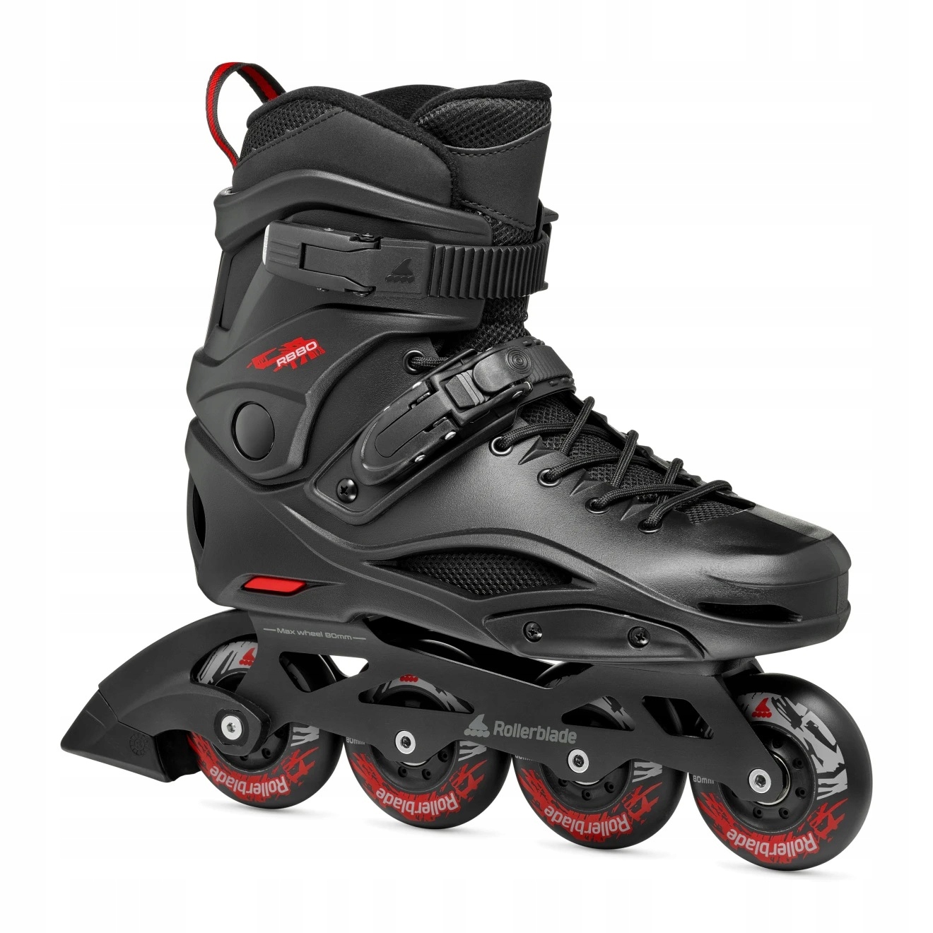 Rolki Rollerblade RB 80 Czarne Czerwone 44,5 – Idealne dla miejskich przygód