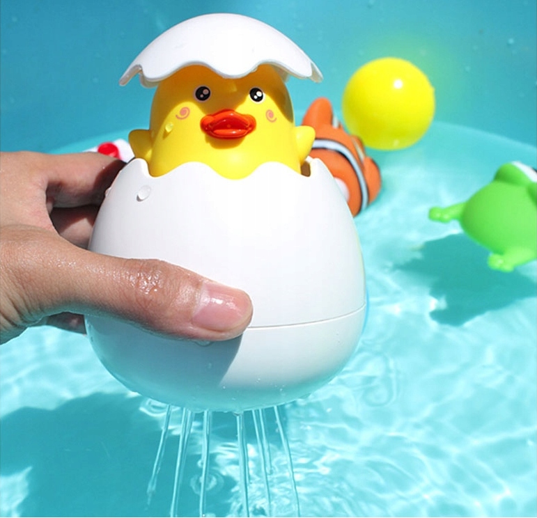 Mini prysznic z jajka – radość podczas kąpieli