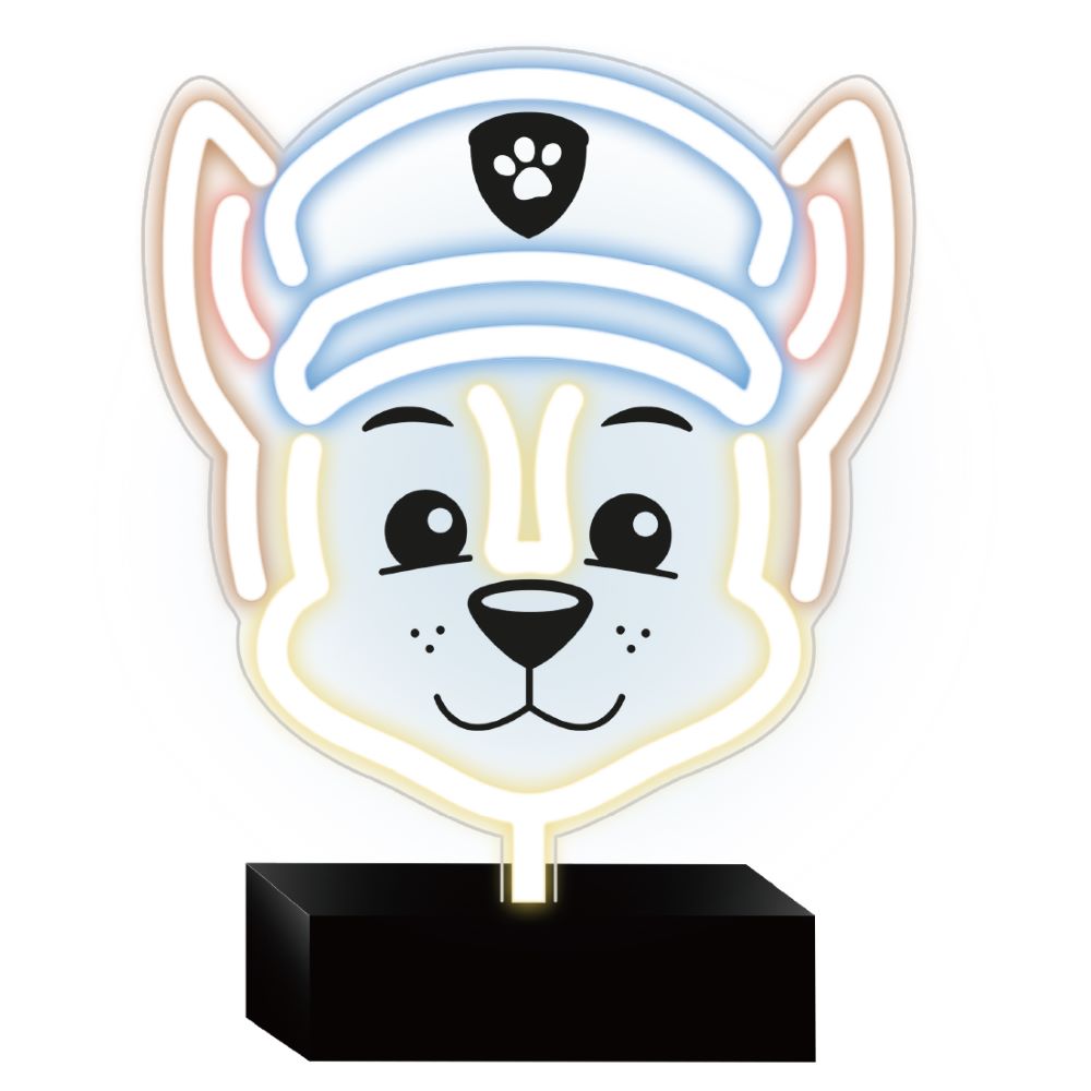Neon LED na podstawce Psi Patrol - Chase OW-120346 – Magiczna lampka nocna dla dzieci