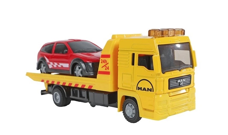 Auto laweta 19cm z autem osobowym – Idealna zabawa dla małych kierowców