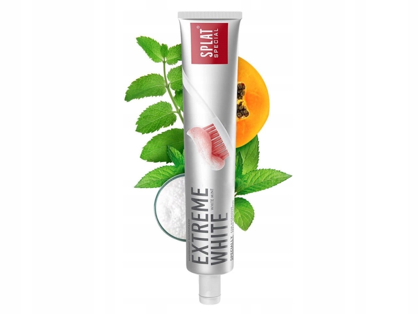 Aktywne składniki: system Sp.White i enzym papaina