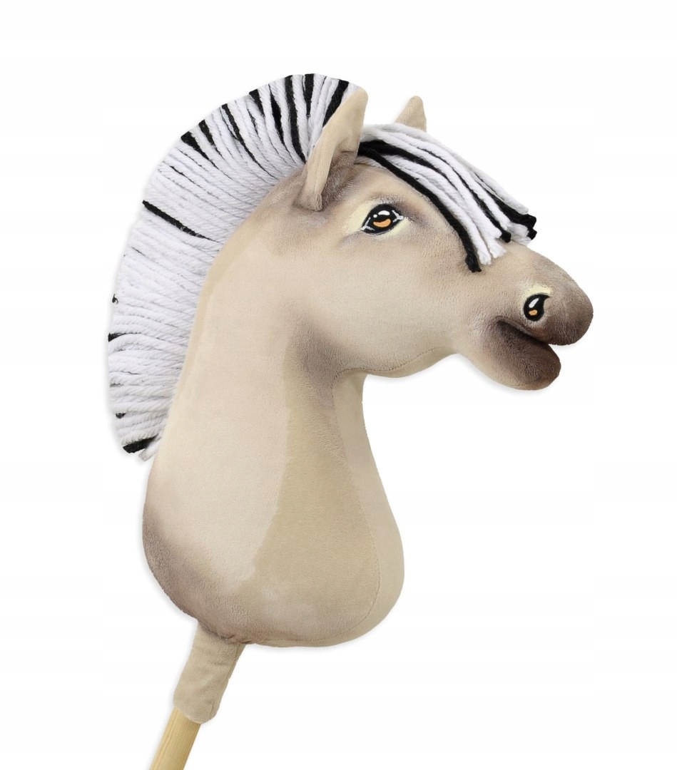 Hobby Horse Duży koń na kiju Premium - fiord koń fiordzki A3 – Realistyczna zabawa dla dzieci