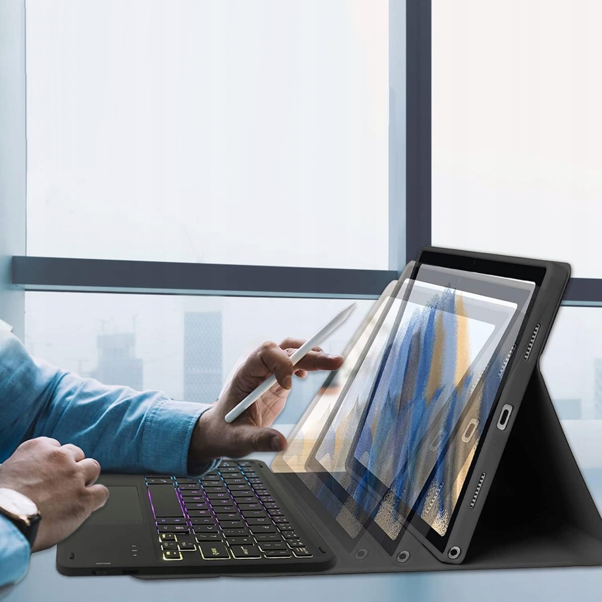 Wygodna klawiatura bezprzewodowa z podświetleniem