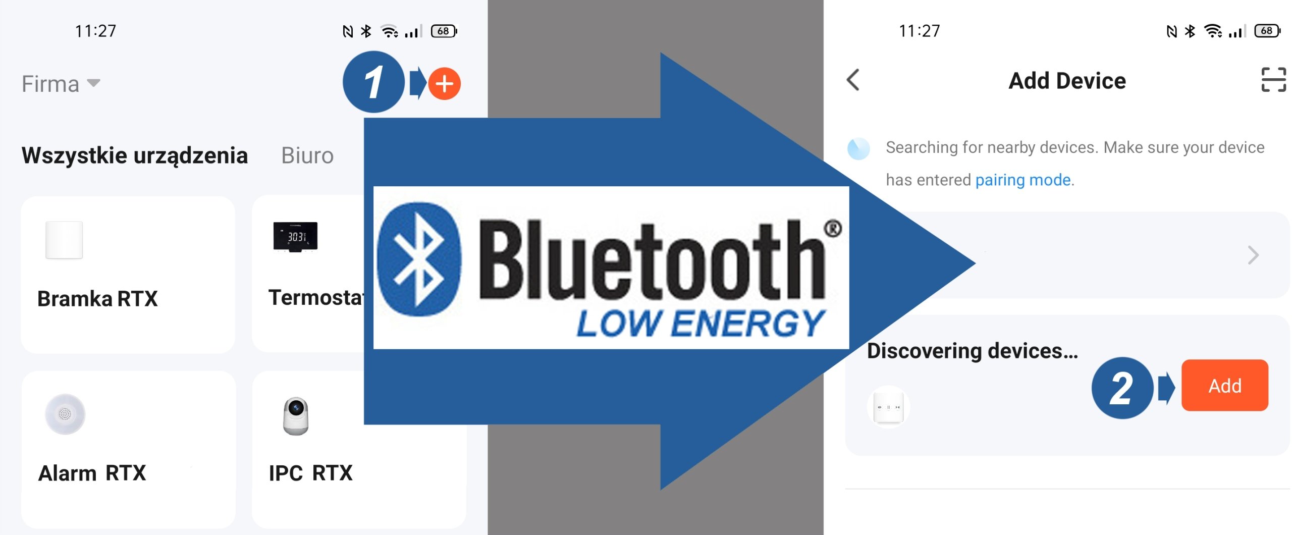 Komunikacja BLE – szybkie parowanie z aplikacją