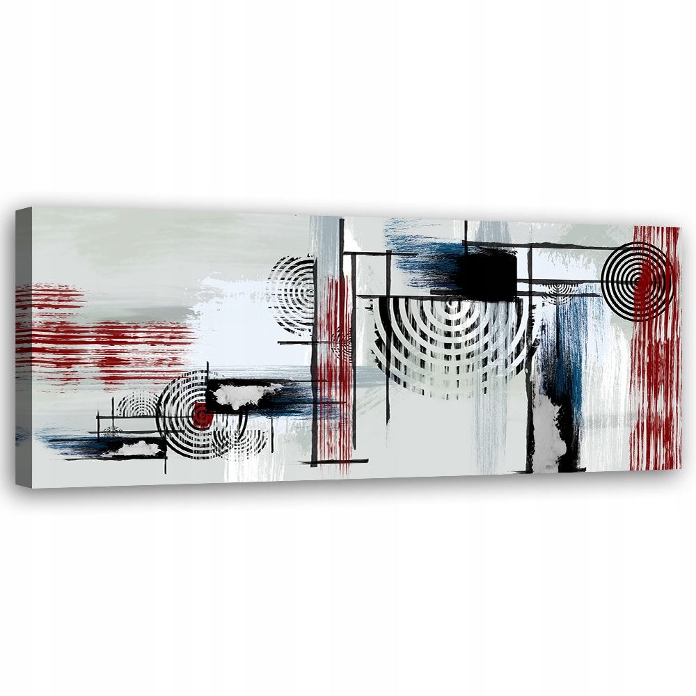 Feeby obraz na płótnie abstrakcja na szarym tle 90x30 – Nowoczesna dekoracja do każdego wnętrza