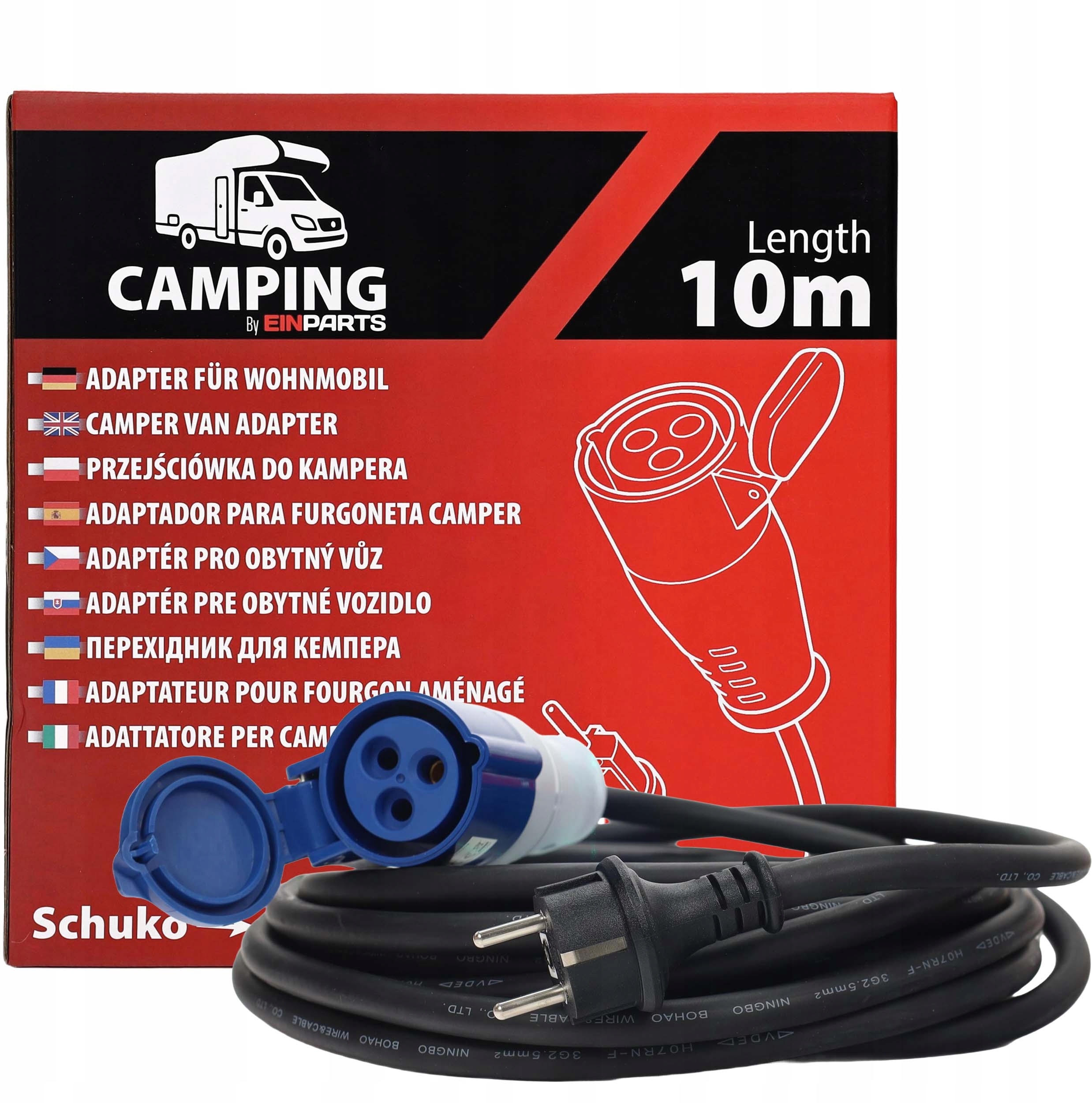 Adapter EPTA20 CEE-SCHUKO 230V 16A IP44 10 M – Idealne rozwiązanie dla karawaningu