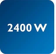 Moc 2400 W zapewniająca szybkie nagrzewanie się