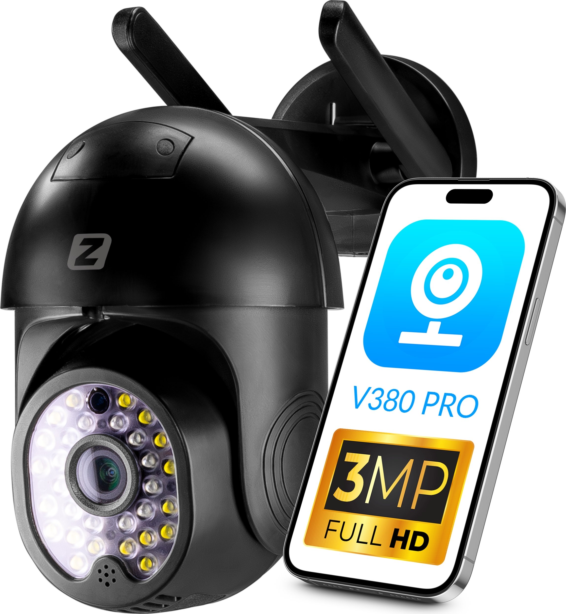 Kamera IP Zintronic Zewnętrzna Kamera Obrotowa IP V3 DARK WiFi 3MPx – Nowoczesne rozwiązanie do monitoringu