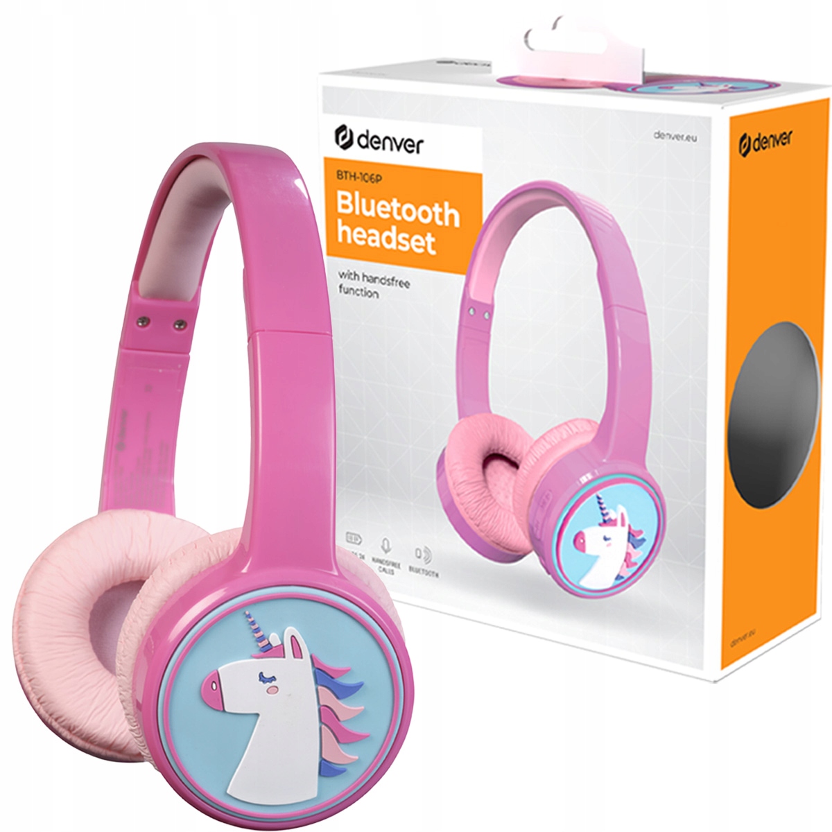Słuchawki Denver BTH-106P Kinder BT Over-Ear – Idealne dla dzieci