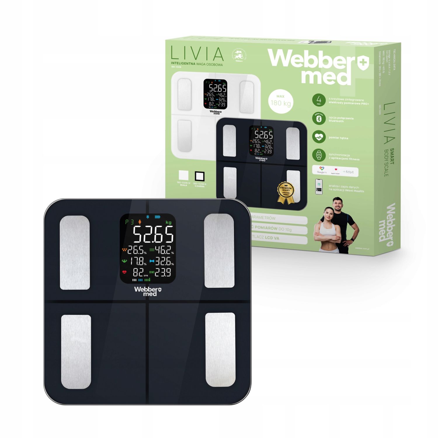 Waga dla całej rodziny – Maksymalne obciążenie do 180 kg