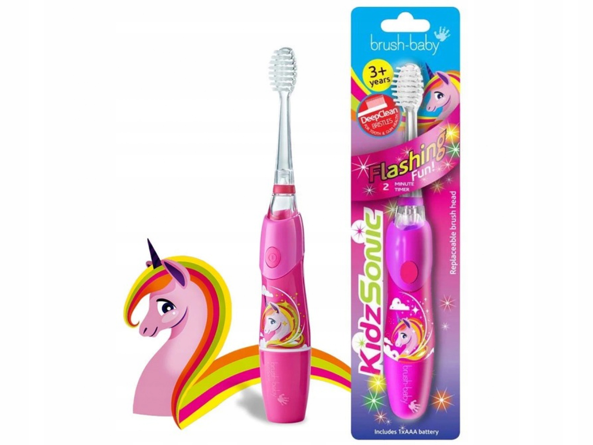 BRUSH-BABY Kidz Sonic szczoteczka soniczna dla dzieci w wieku 3+ lat