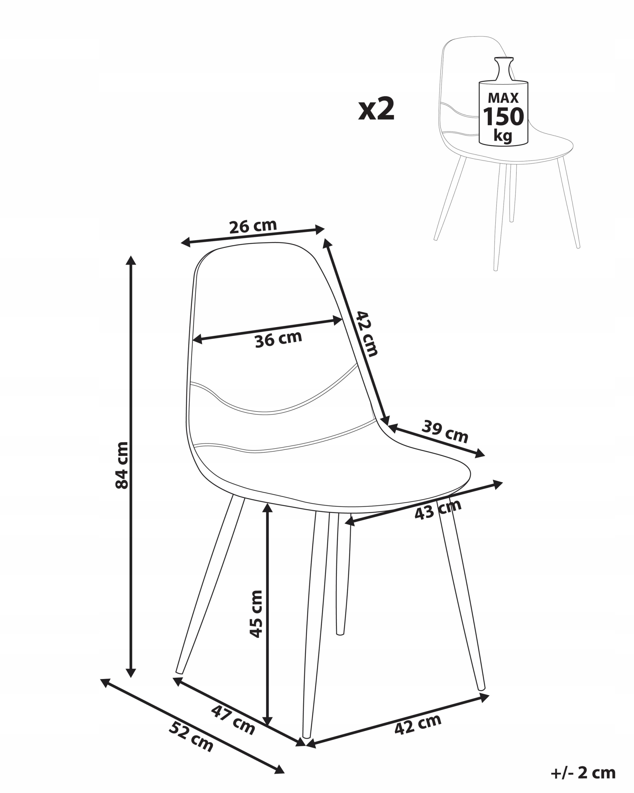 Materiał obicia: sztruks w kolorze białym