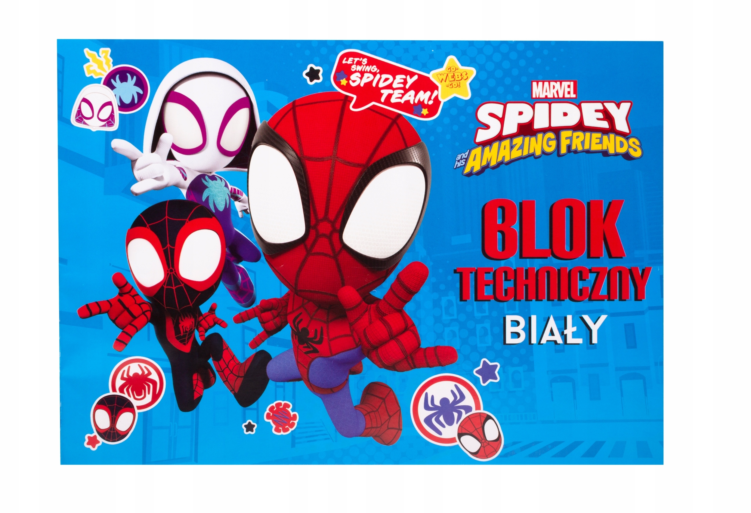 Blok techniczny A4/10K biały Spider Man – Idealny dla małych artystów