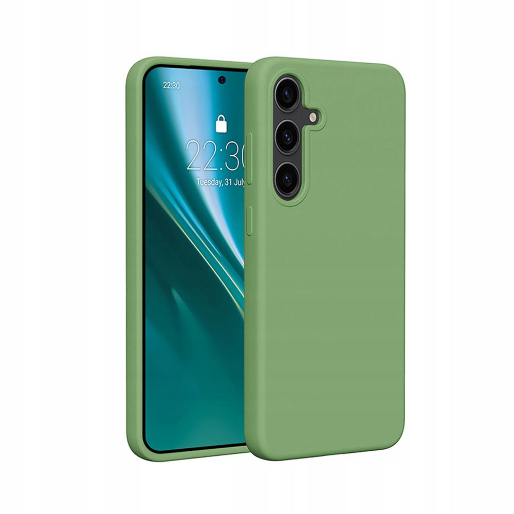 Nakładka Etteri Silicone Case do Samsung Galaxy S25 Ultra jasnozielona – Elegancka ochrona dla Twojego telefonu