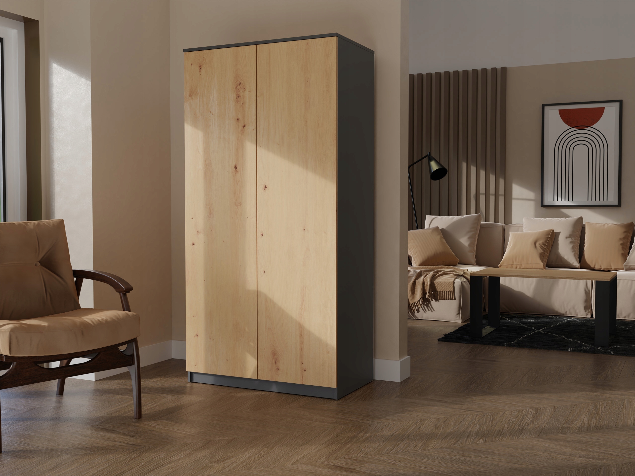 Szafa Malwa SD-90 antracyt – Nowoczesny design i funkcjonalność