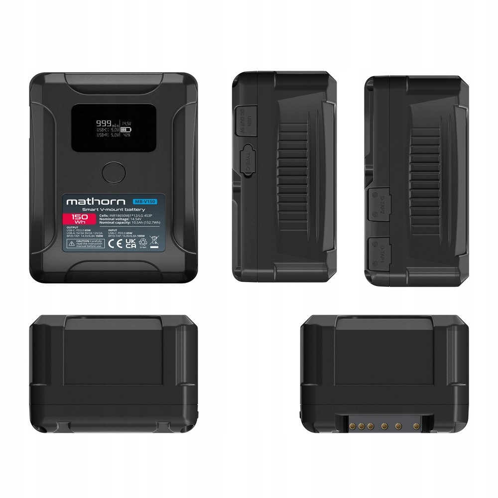 Kompaktowa konstrukcja i mobilność baterii V-mount