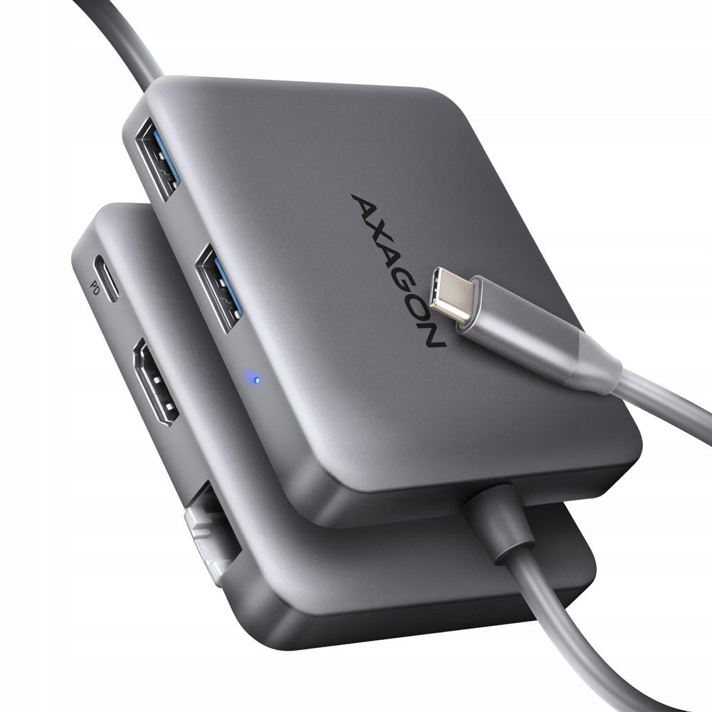 Axagon HMC-5HL – Wieloportowy hub USB-C 5w1 dla nowoczesnych laptopów