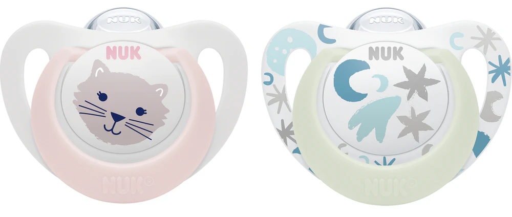 Smoczek NUK Star Dzień i Noc 0-6 m – Idealny wybór dla niemowląt