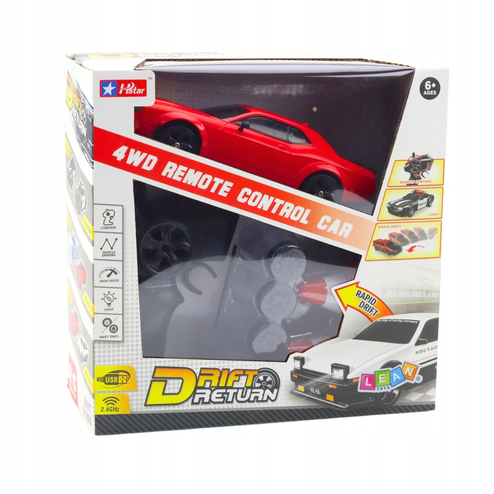 Auto Sportowe Drift Wymienne Koła Zdalnie Sterowany RC 4WD Czerwone Sport – Emocjonująca zabawa dla każdego