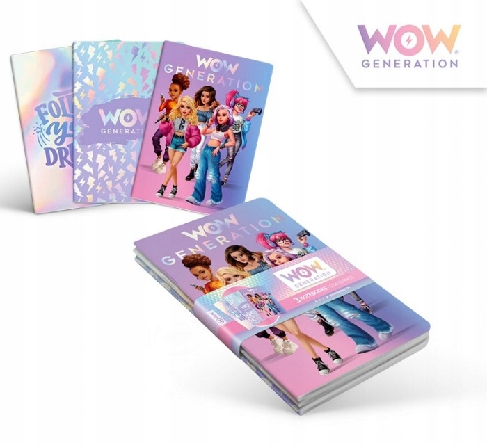 Zestaw 3 zeszytów A5 w miłej pastelowej kolorystyce