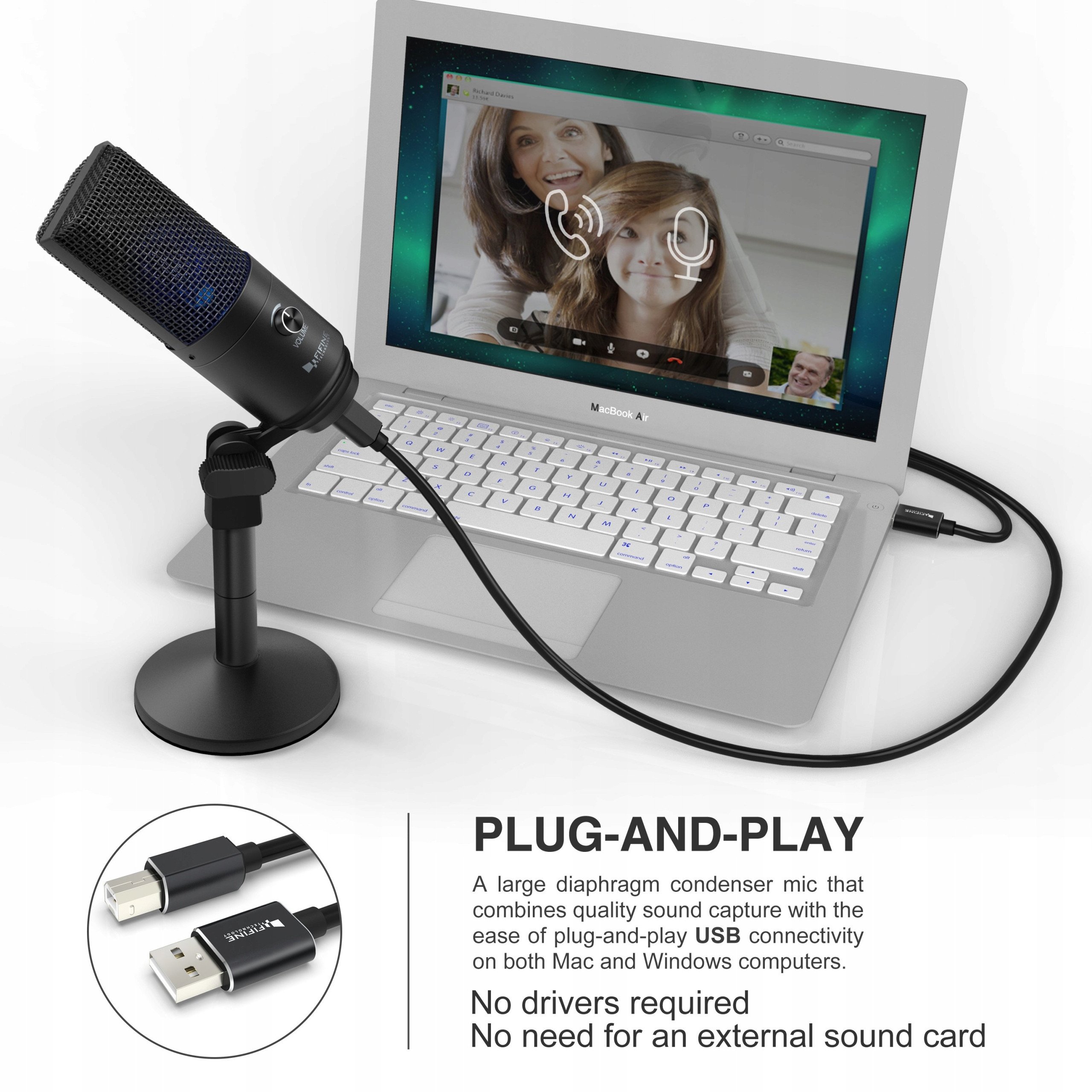 Łatwość konfiguracji dzięki złączu USB plug-and-play